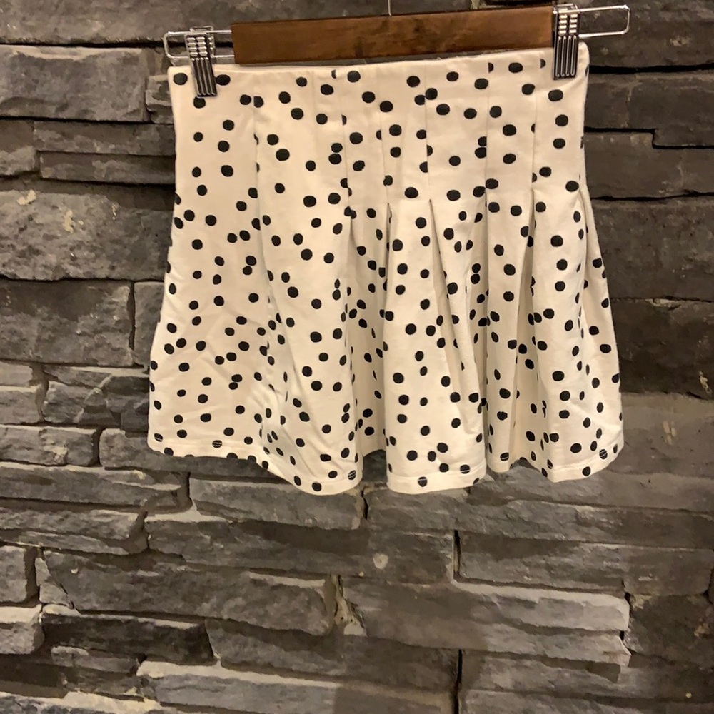Polka dot mini skirt